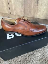 Pantofi Hugo Boss maro Brown Colby Derb Brit marime 44 Noi