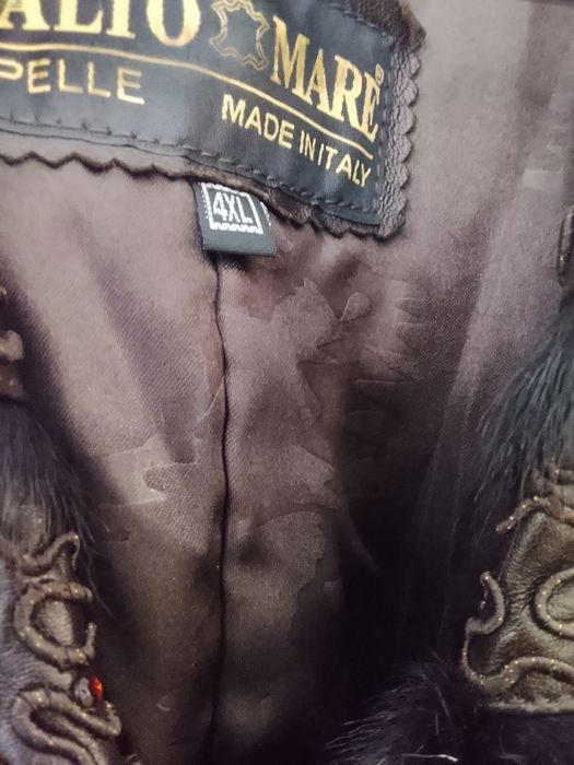 Плаш кожаный. Размер 4Х