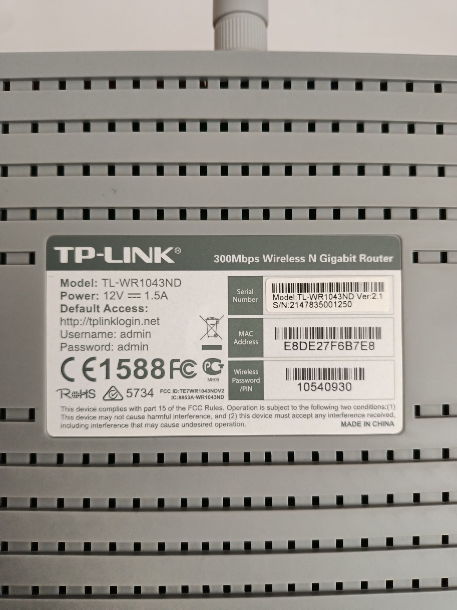 Vând router wireless TP-Link