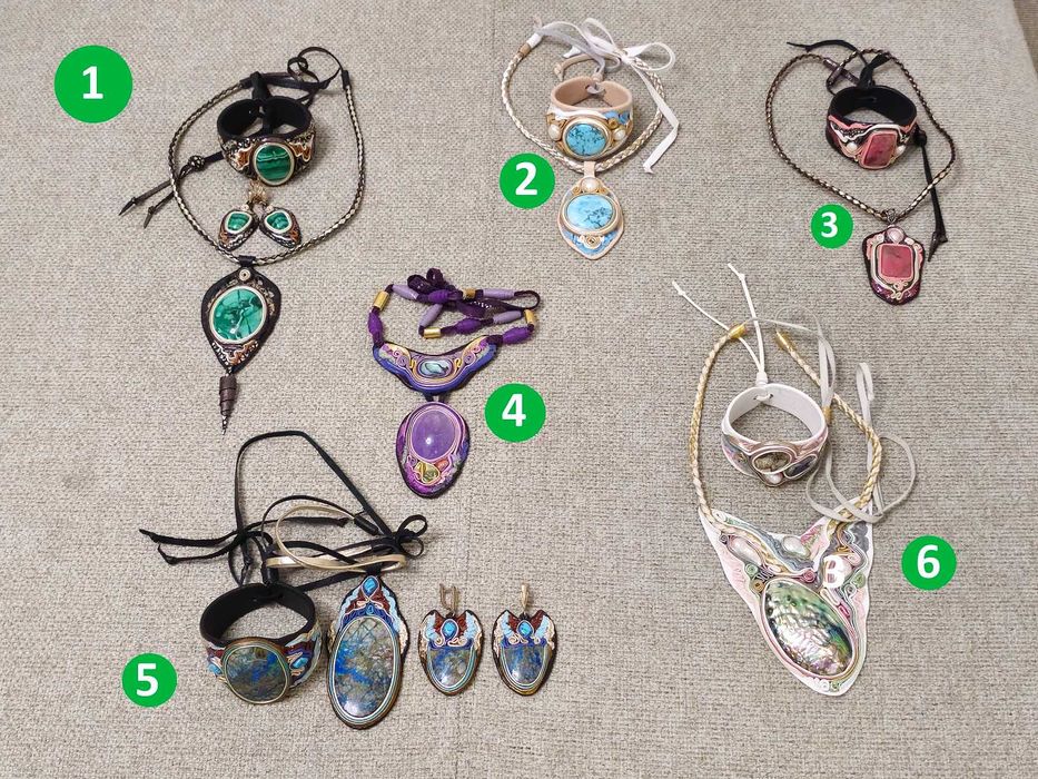 Эксклюзив!  Украшения ручной работы  Кожа и  Натуральные камни.