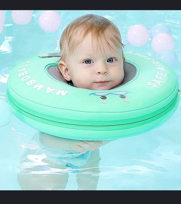 Балончик круг для шеи плавания гидрованна mambobaby baby spa