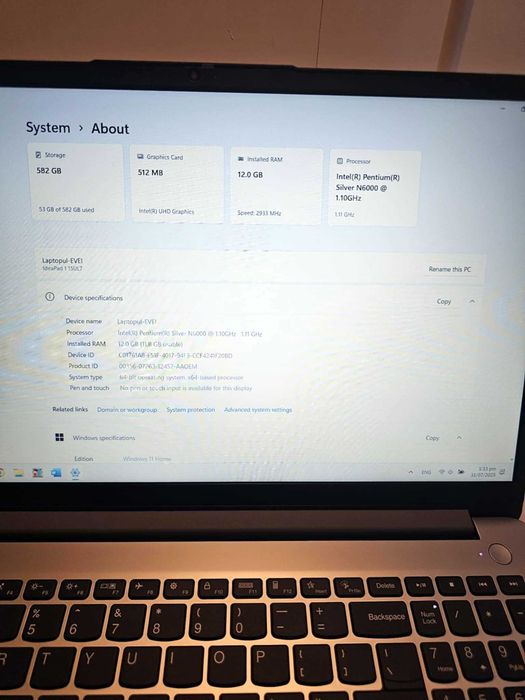 Laptop Lenovo IdeaPad 1 15IJL7