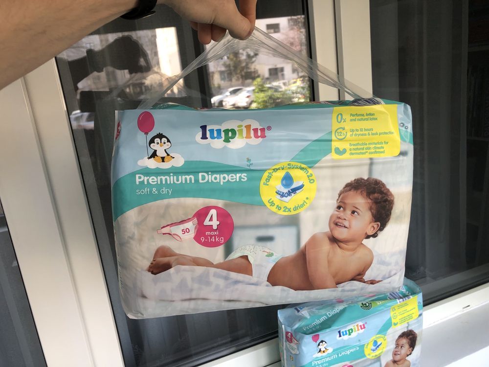 Scutece bebe Lupilu nr 4, 50 buc, 7 - 18 kg (transport gratuit)