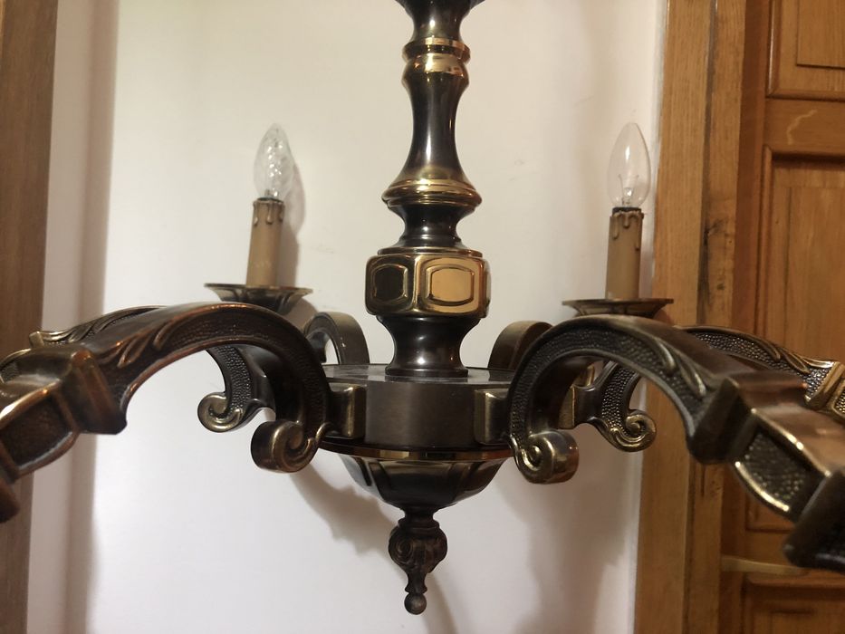 Candelabru,lustra,lampa de tavan franceza din bronz masiv,6 brate