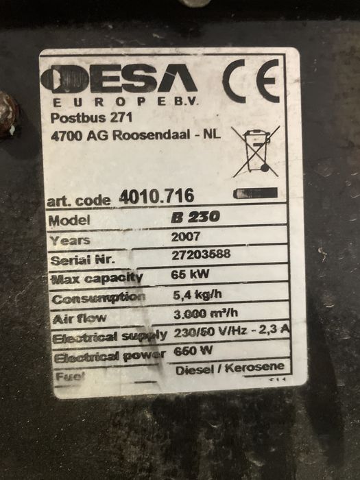 Suflanta aer cald pe motorina