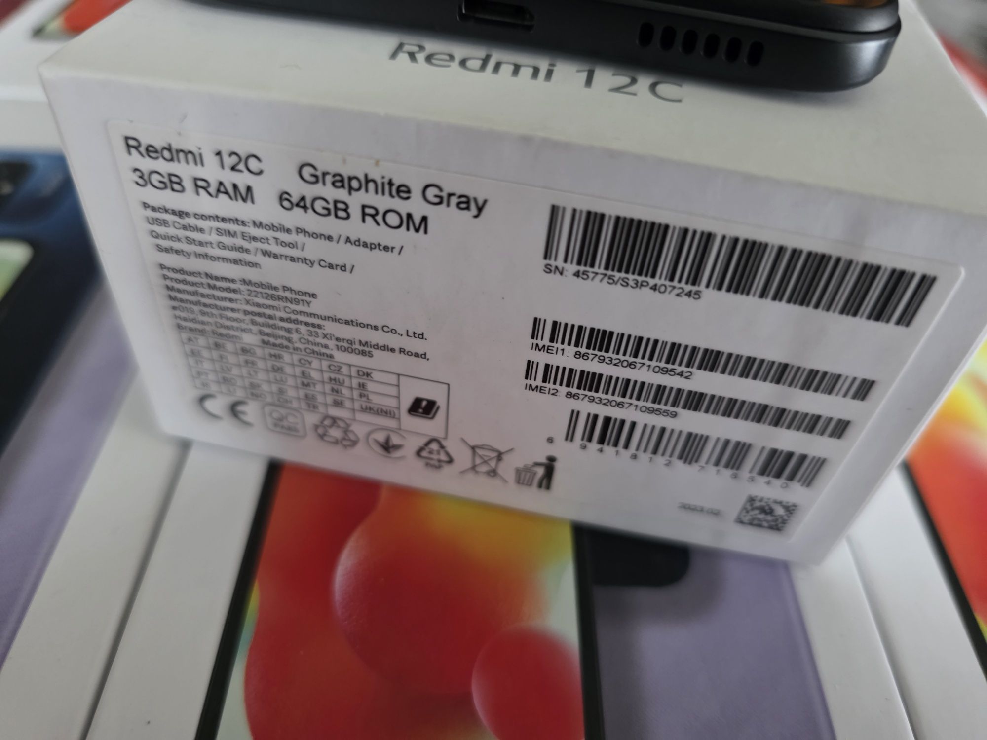 Xiaomi Redmi 12C 3/64 , 3 месеца гаранция , комплект