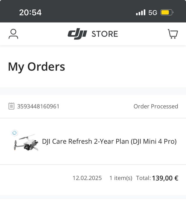 Dji mini 4 pro fly more combo + dji care refresh - 12.02.2027
