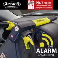 Antifurt auto, blocare volan, Artago 870,cu alarma 120db.High-End. NOU