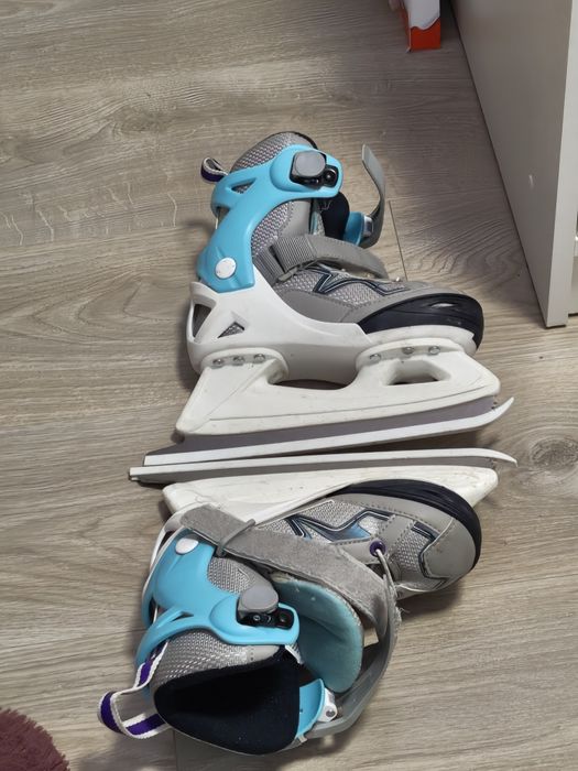 Patine copii Oxelo FIT 100 gri -turcoaz