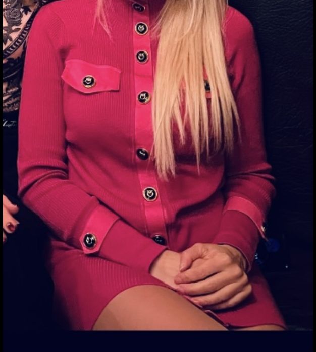 Рокля Pinko розова и черна xs размер