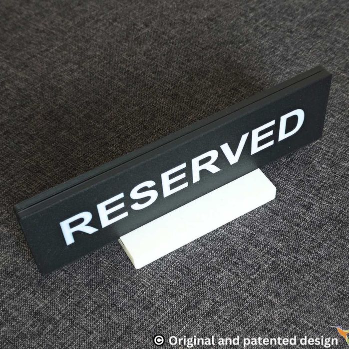 Табелка Резерве с допълнителна информация- Reserved -сватба, ресторант