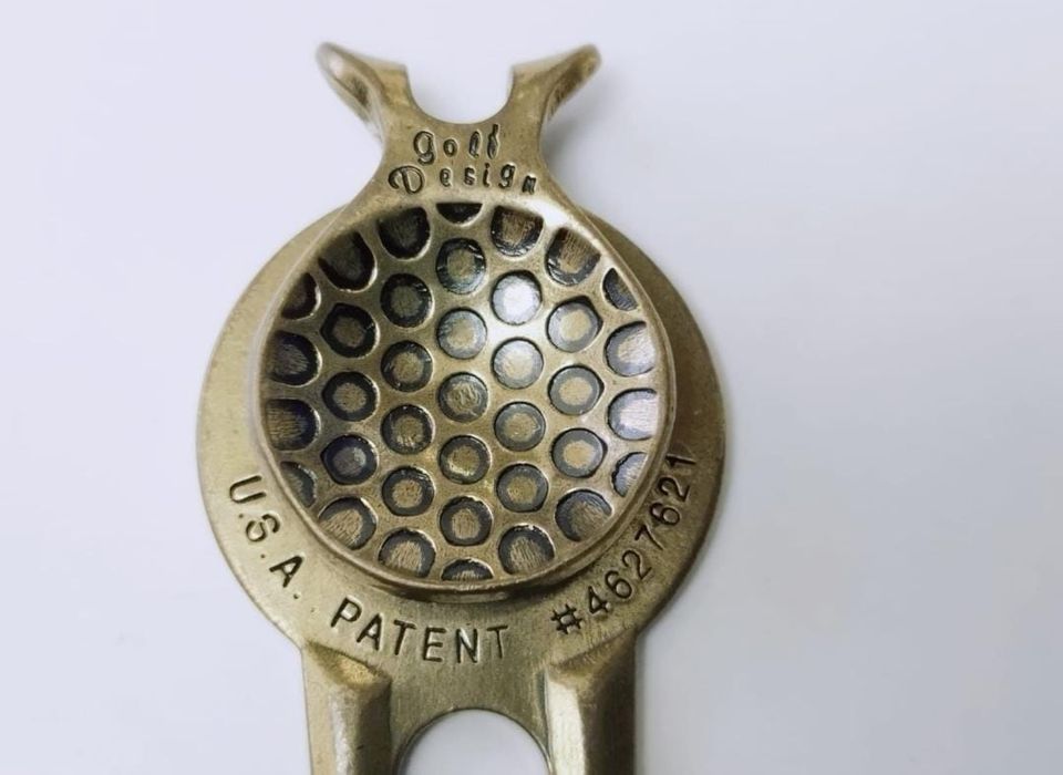 Vechi marcator minge golf din bronz SUA/USA PATENT