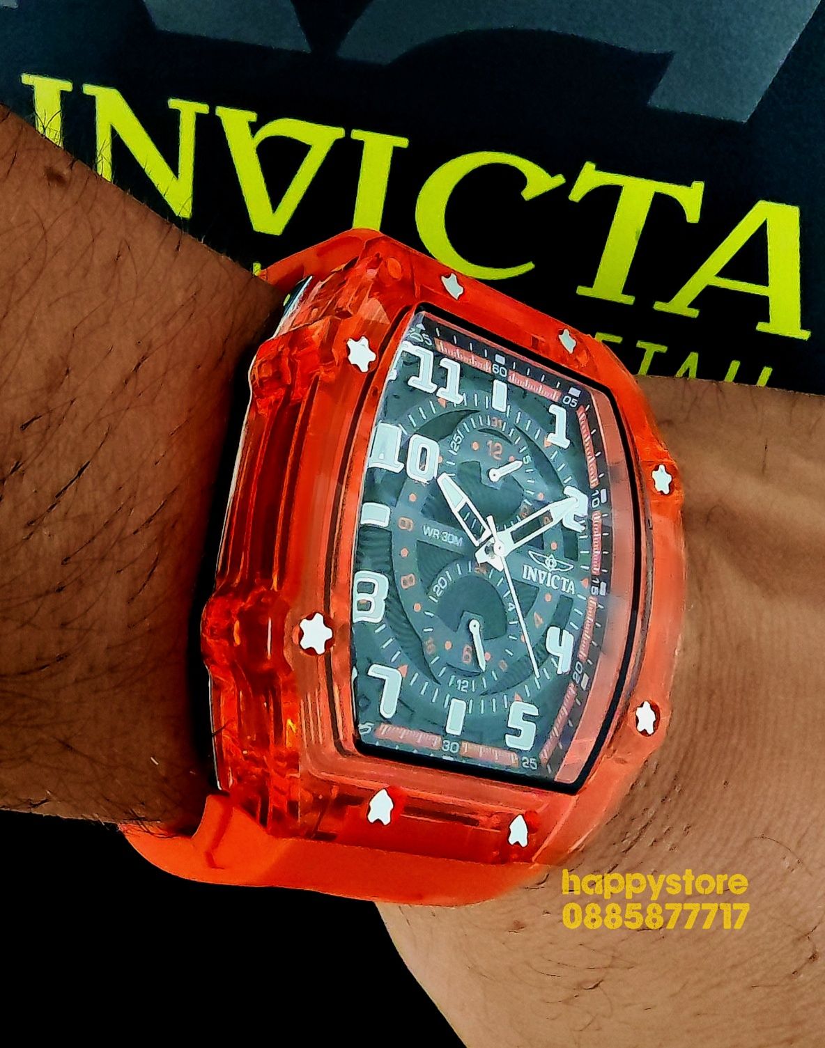 INVICTA Cyclone Orange 49 mm, Инвикта нов ръчен часовник