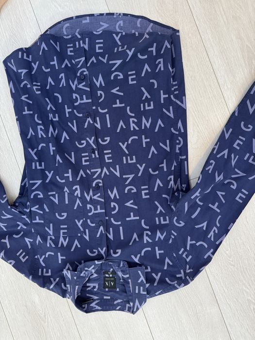 Camasa Slim fit Armani Exchange originala cu model litere