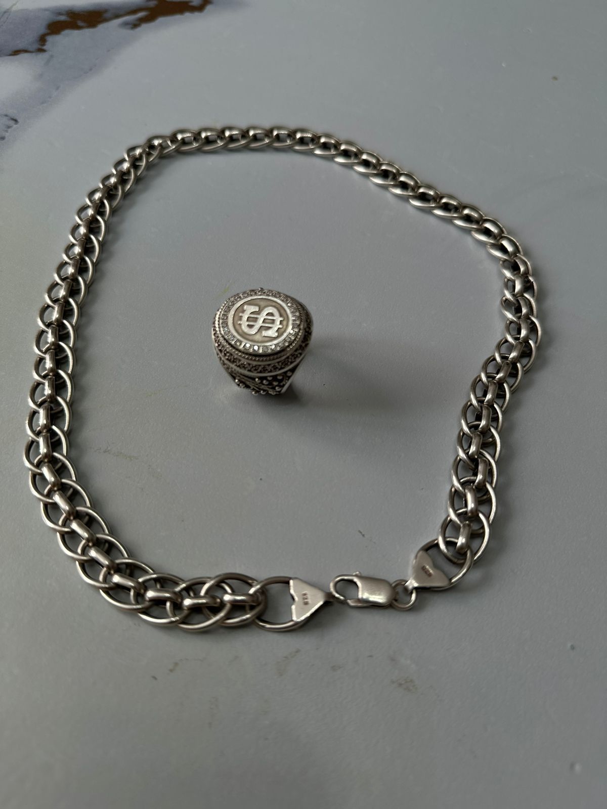 Продам серебро перстень  цепочка