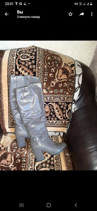 Сапоги женские! Кожа!