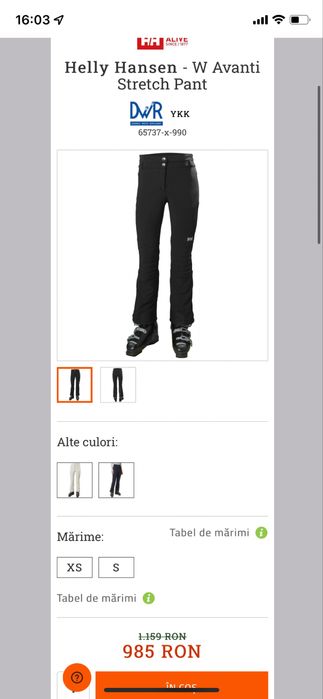 Pantalono Ski/Snowboard Helly Hansen femei L