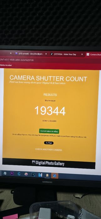 Sony A6300 cage si microfon 2 baterii!