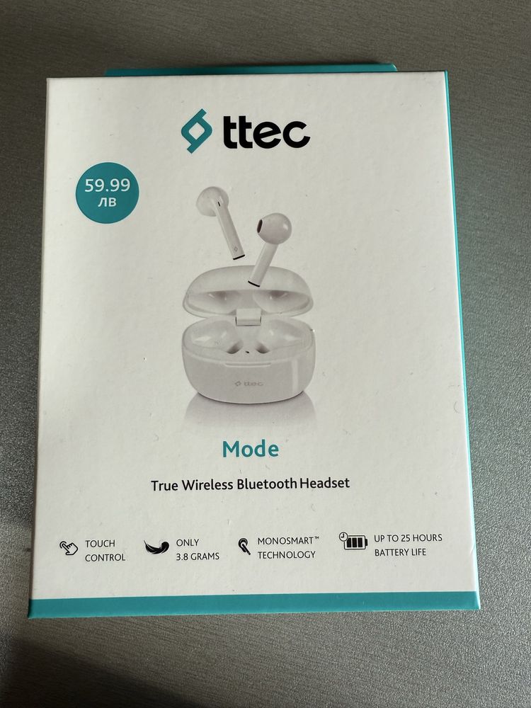 TTEC Mode - True Wireless Bluetooth слушалки - Нови!