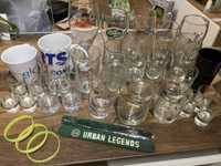 Колекция стъклени чаши за уиски, бира, водка, вино, мартини, шотове