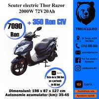 Scuter electric nou Thor Razor autonomie 35-45 km Agramix