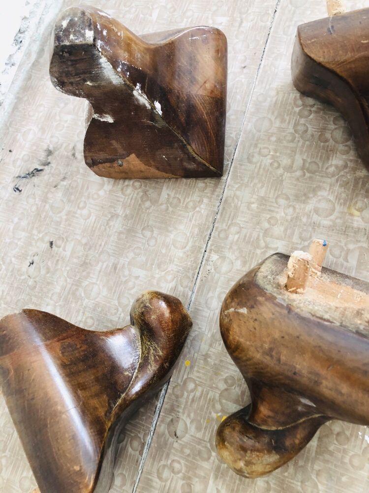 Picioare vintage mobila lemn masiv