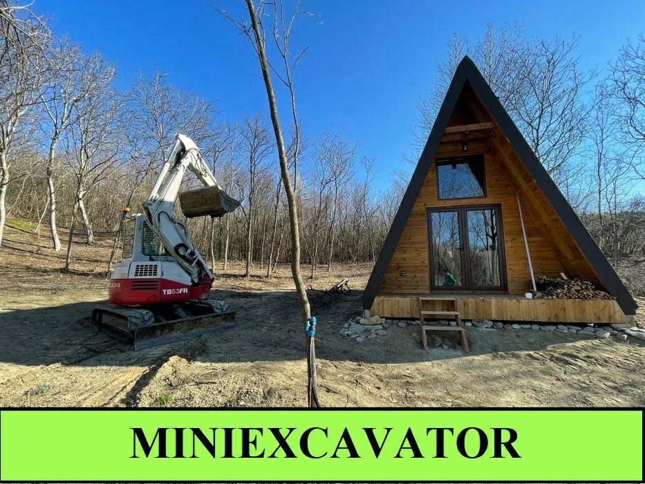 Santuri fundatie sapatura inchiriez Miniexcavator BobCat Excavator