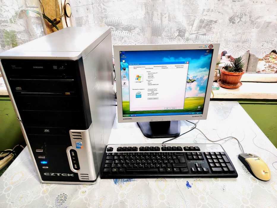 Компьютеры 2шт олдскульных, 2 Принтера HP 940С, 1100 и Сканер HP 3300С