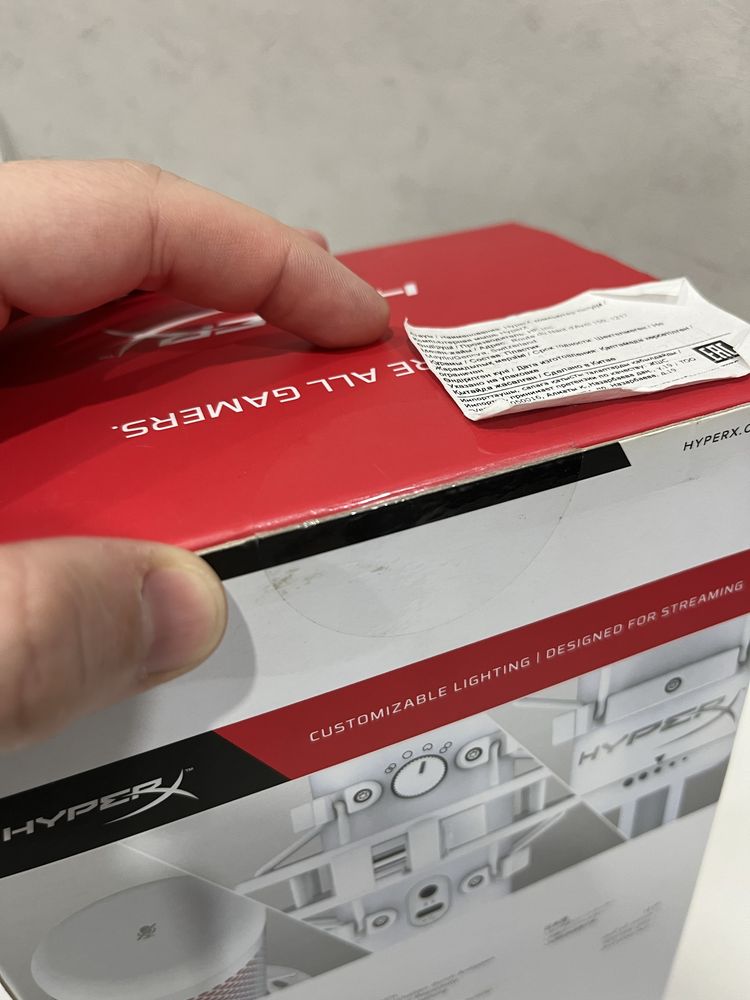 Микрофон HyperX QuadCast S – БЕЛЫЙ | Новый, запечатанный