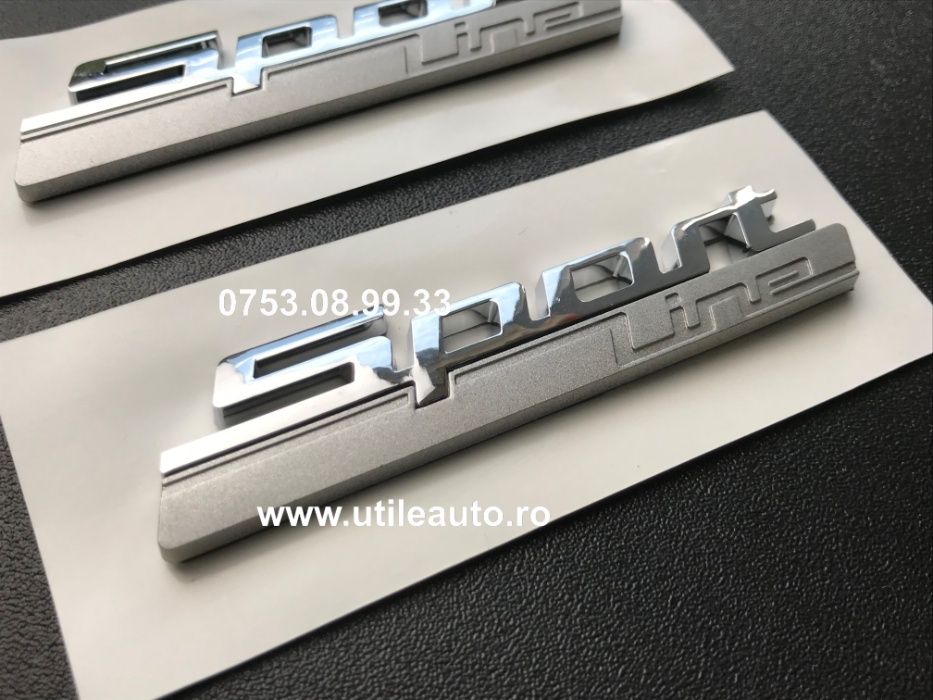 Set 2 Embleme Aripi Inscriptie Sport Line BMW F20 F22 F23 F30 F31 F32