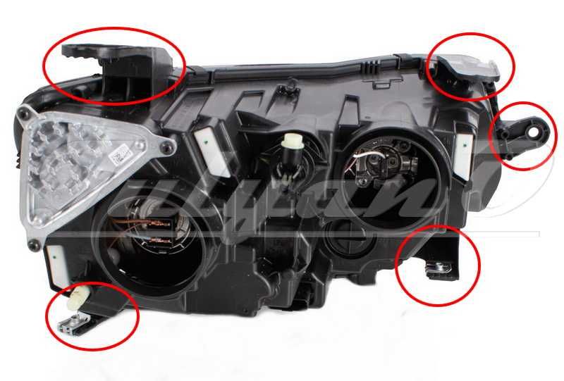 Щипки (водачи, крепежи) за закрепване на фар за DACIA DUSTER MK2