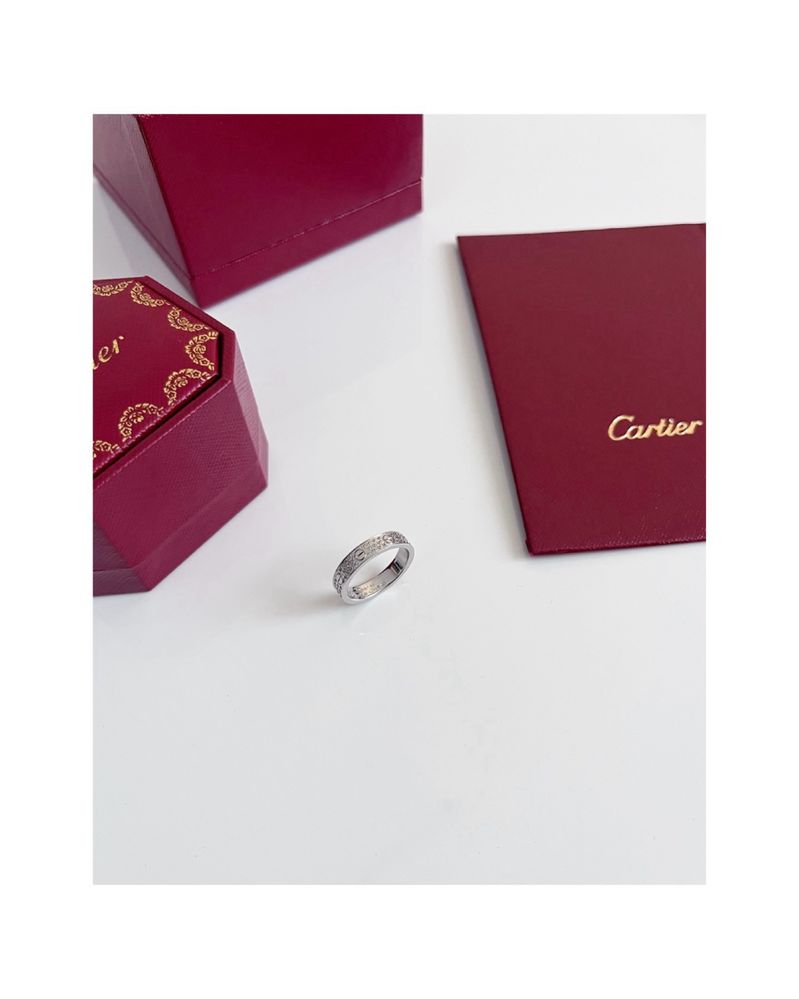 Cartier Love Diamonds пръстен в сребристо New Season