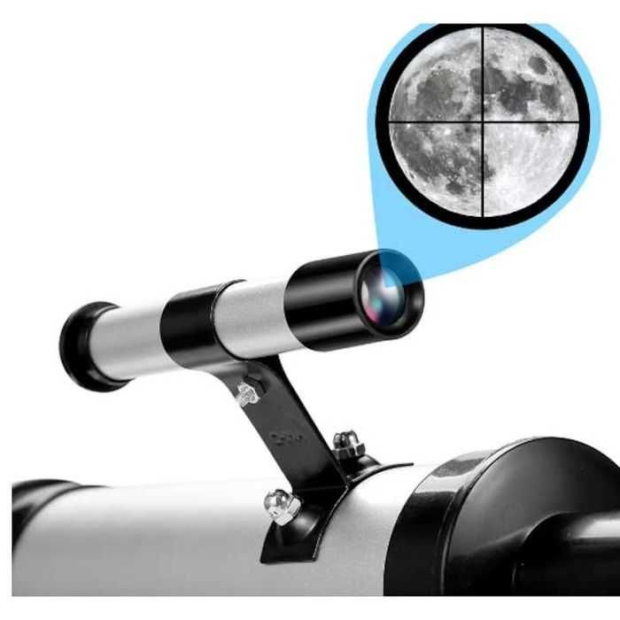 Telescop astronomic cu trepied 360°,zoom reglabil40x,prisme de 90°,nou
