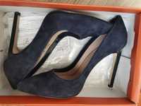 Eлегантни дамски обувки GiAnni 39,велур,кожа.Нови!!!