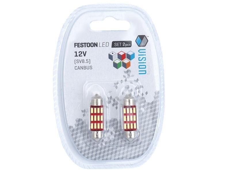 лампа vision festoon sv8.5 36mm 12 / 24v 12x 4014 smd led, canbus, ...