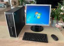Sistem PC cu monitor Intel E8400, SSD de 120 Gb, LCD 17 inchi