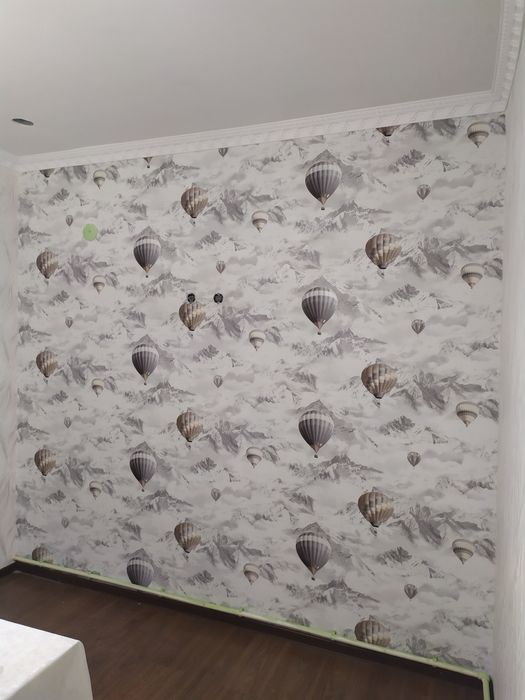 поклейка обоев/Oboy yopishtiramiz