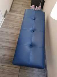 Vând bancheta din imitație piele albastra blue marin bancut