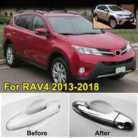 Накладки на дверные ручки для Toyota RAV4 2013+/2018+ | хром (ABS)