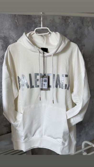 Hanorac Balenciaga Silver Off white Premium