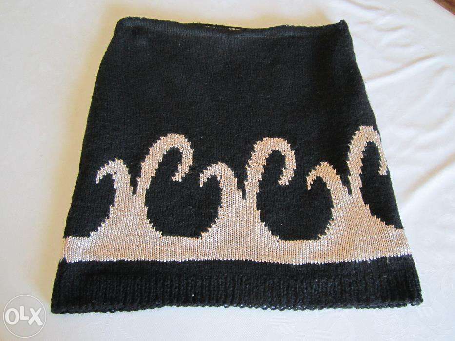 Fusta mini tricotata manual, marime S/M + bonus. Handmade