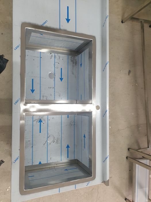 Spalator dublu, chiuveta dubla, 2 cuve 1600x700x850mm cuve 500x500mm