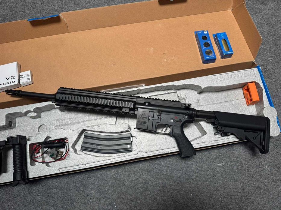 HK416/M4 G&G GC4-16 IAR, complet modificata, corp extrem de rar