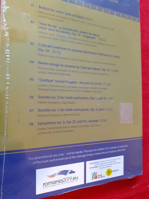 Festivalul George Enescu, The best performances 2015-2017 - CD sigilat