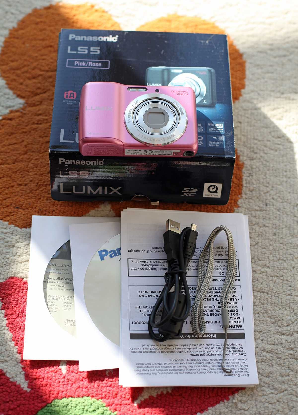 Фотоапарат Panasonic Lumix LS5 с LEICA обектив 14,1 MPX, HD, ЧИСТО НОВ