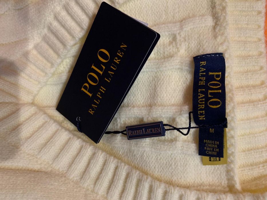 Pulover Ralph Lauren bumbac torsade crem