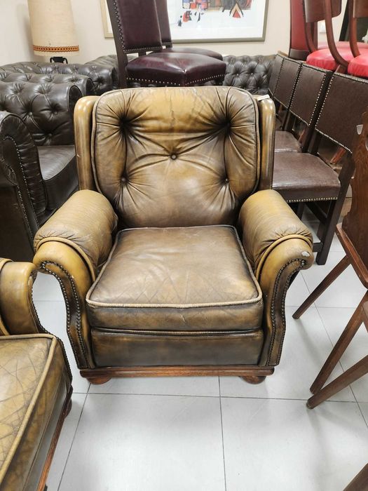 Фотьойл Честърфийлд Chesterfield цвят уиски. Намаление.