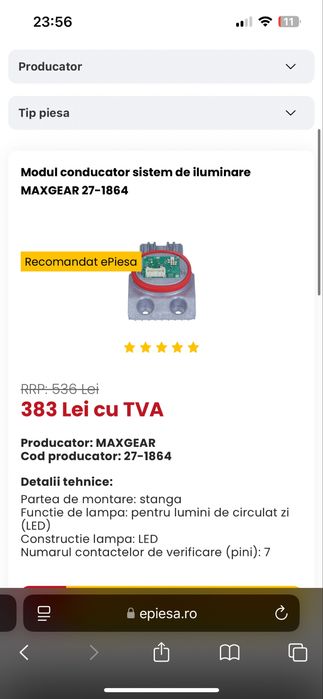 Modul conducator sistem de iluminare