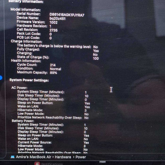 Лаптоп Apple MacBook Air M1 А2337(2020) 256GB 8 Ram