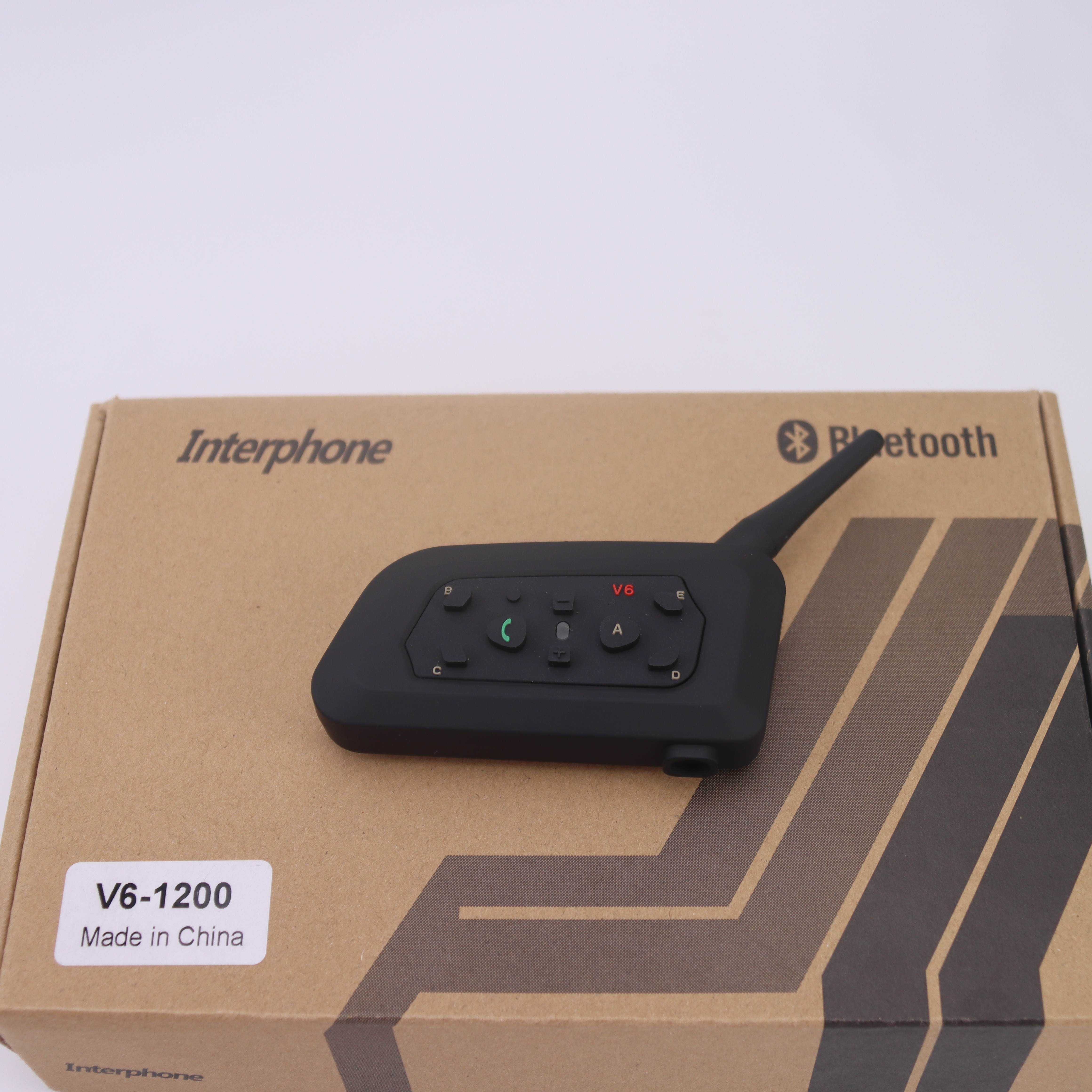 Intercom moto Sistem comunicare V6  model 2021 Bluetooth v5.0 1200 m